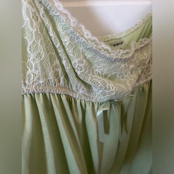 UNIF green lace babydoll dress - Picture 4 of 5